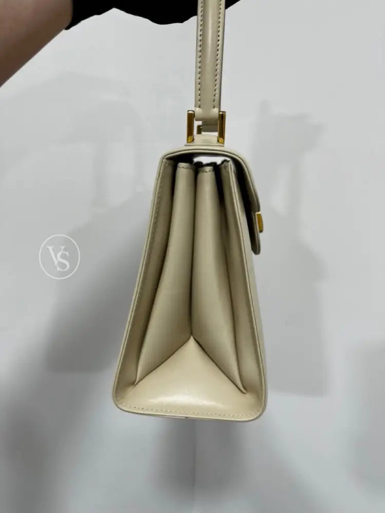 Bally Ivory Box Calf Kelly Handle Shoulder Bag
