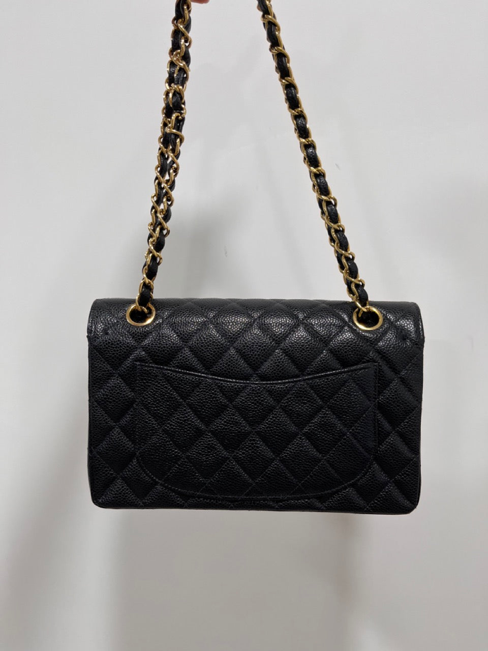 CHANEL 00s Black Caviar Classic Flap CF Shoulder Bag Small in 24k GHW