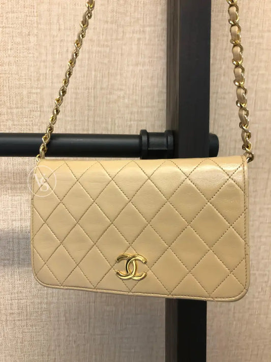 Chanel Beige Lambskin Mini Woc Shoulder Bag In 24K Ghw