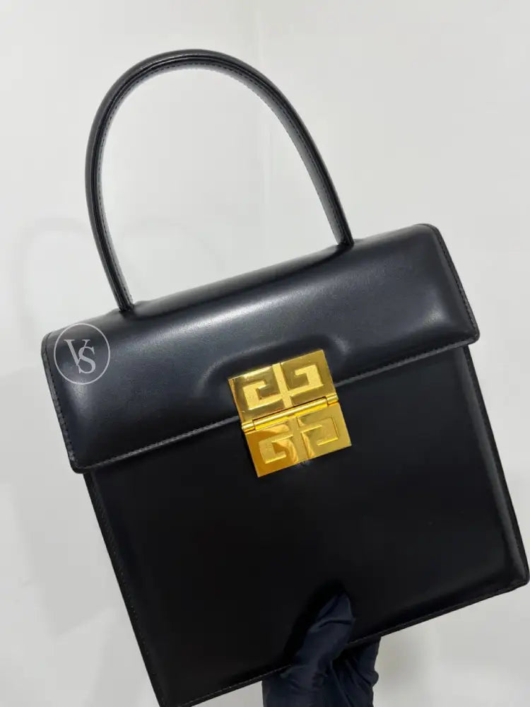 Givenchy Black Box Calf Two - Way Handle Crossbody Bag