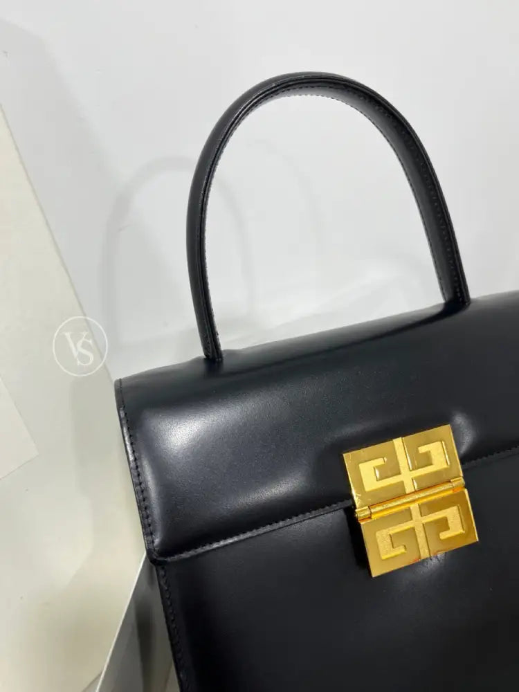 Givenchy Black Box Calf Two - Way Handle Crossbody Bag