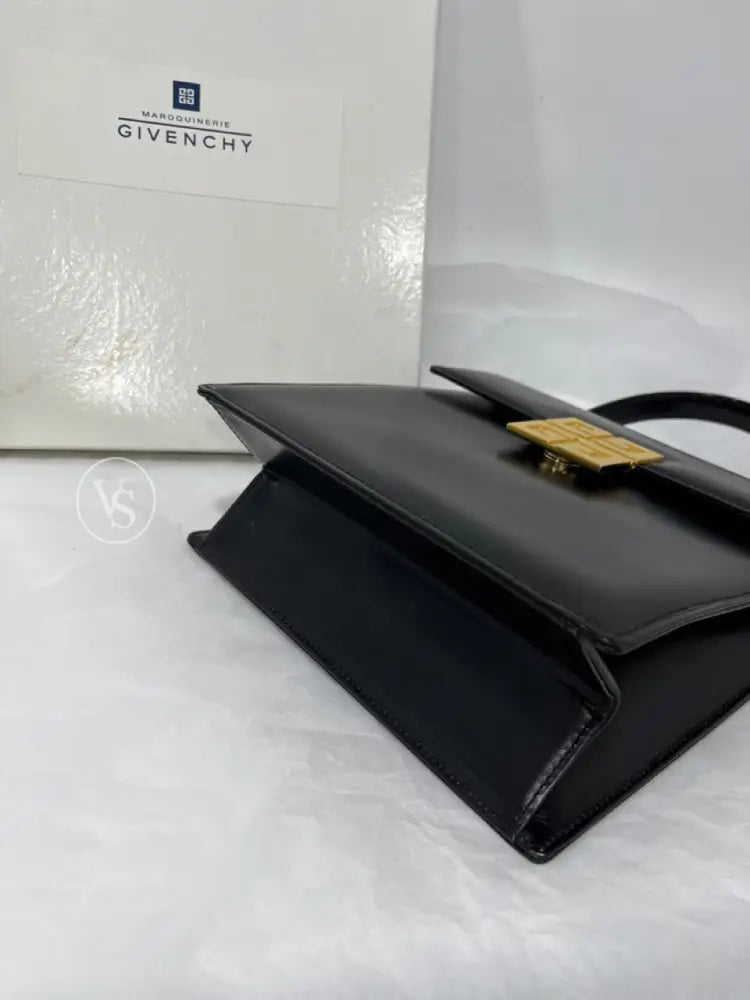 Givenchy Black Box Calf Two - Way Handle Crossbody Bag