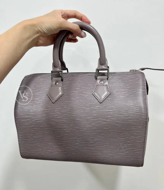 Louis Vuitton Lilac Lavender Leather Epi Speedy 25 Boston Bag